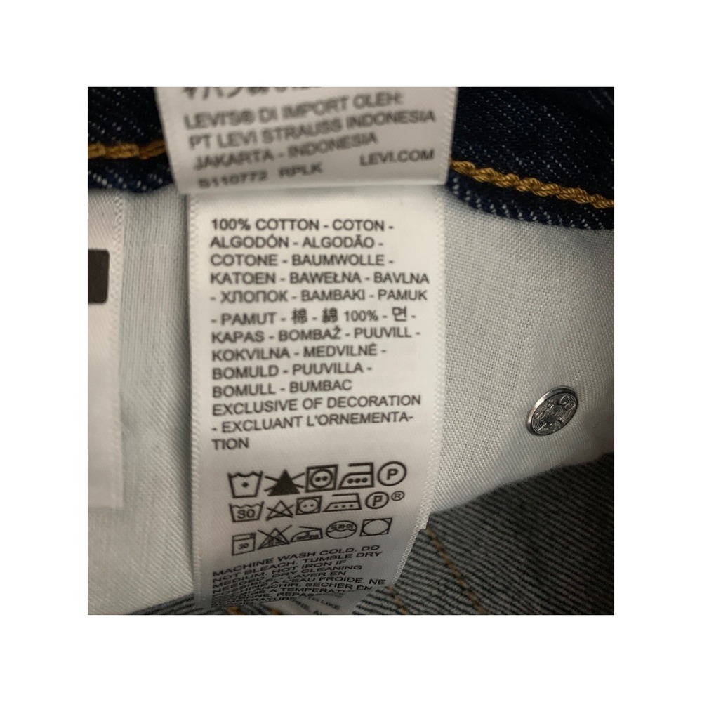 Levis Cinch Baggy Jeans Women 28 Blue Wide Leg Dark Wash Cotton Denim Pants NEW - Picture 5 of 10